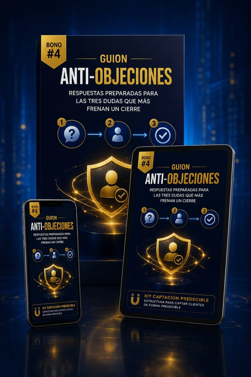 Mockup del bono 04: Guion Anti-Objeciones